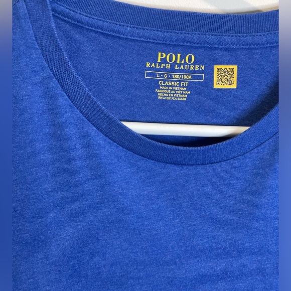 Polo Ralph Lauren Classic Fit Blue Short Sleeve Crewneck Pocket Shirt Men Large - Picture 4 of 7